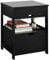 SoBuy Nachttisch, Nachtschrank mit 2 Schubladen und Ablage, Moderner Beistelltisch, Aufbewahrungsschrank für das Schlafzimmer, Beside Table B45 x T38 x H55 cm Schwarz FRG258-SCH