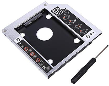 Vassoio caddy per disco rigido da 9,5 mm Adattatore da 2,5 pollici universale da SATA a SATA SSD HDD Hard Disk Drive Bay Caddy adattatore DVD ottico per laptop