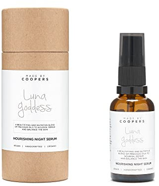 Made by Coopers Luna Goddess Night Serum | Natural Skincare with Argan, Rosehip & Evening Primrose Oil | Nourishing & Anti-Ageing Face Serum for Smoother, Brighter Skin | Vegan & Cruelty Free | 30ml