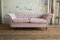 jvmoebel XXL Sofa 3 Sitzer Couch Chesterfield Polster Sitz Garnitur Leder Textil Pink Neu
