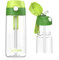 Jarlson® Borraccia Bambini, Bottiglia 500 ml, Senza BPA, Bottiglia Acqua con Cannuccia, per la scuola e l'asilo, realizzato in plastica di alta qualità (verde)