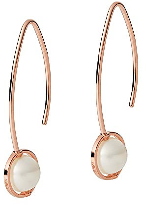 Emporio Armani Ohrringe Für Frauen, Größe: 34X11X1mm Größe Perle: 7-8mm Rose Gold Sterling Silber Ohrringe, EG3534221
