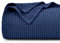 PHF 100% Baumwolle waffledecke Kuschedecke 150x200cm, leicht & atmungsaktiv, perfekt für den Sommer - Oeko-TEX® Zertifiziert - Hotelwäschequalität - Ideal für Sofa Couch Bett, Navy Blau