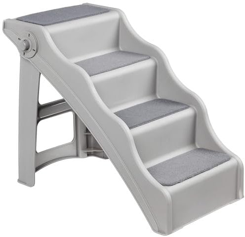 Amazon Basics Escalones plegables para perros y gatos, Gris, 60.7 x 40.9 x 50.2 cm