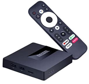 Caja Android TV Mecool KM7 certificada por Google | Android 11 | RAM 2GB y ROM 16GB | WiFi Doble Banda 2.4 y 5 GHz | Control por Voz Hey Google y duplicado de Pantalla Chromecast.