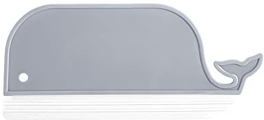 Silicone Scraper with Water for Cleaning Bathroom, Shower, Mirror, Glass, Kitchen, Worktop, Sink, Car, Window Wiper, Flexible Whisk Car Wood (Grey, One Size)