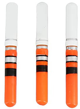 BuyWeek Leuchtende Angelschwimmer, 3 Stück LED-Nachtschwimmer, zylindrisch, zum Angeln (rot)