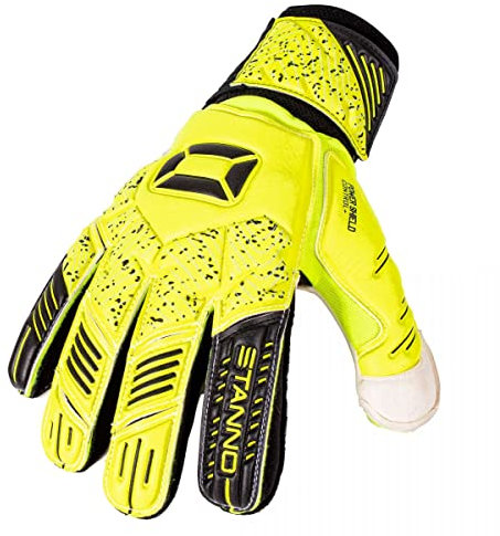 Stanno Torwarthandschuhe - Power Shield IV - Zuverlässiger Griff - Handschuhe für Den Ehrgeizigen Keeper - Perfekte Passform - Gelb - Größe 7