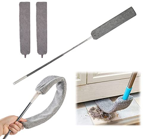 Retractable Gap Dust Cleaner, Microfiber Hand Duster, 2022 New Gap Dust Cleaner, Washable Telescopic Dust Brush for Wet and Dry, Cleaning Artifact Tools Under Appliance for Sofa Bed Furniture Bottom