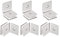 sourcing map Stainless Steel 90 Degree Glass Clamp, 6pcs for 8-12mm Thickness Single Side Square Frameless Glass Corner Clamp Bracket Clip for Shower Door, Bright Silver
