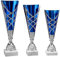 eberin · Pokal Finn, Silber-blau, mit Wunschtext, wählbar in 3 Größen, oder als 3er-Serie, Größe 42 cm