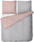 LINKHOFF Biber Bettwäsche 135x200 2tlg - Winter Bettwäsche Rosa Grau Unifarben - Biber 100% Baumwolle - Kissenbezug 80x80 + Bettbezug 135x200 Altrosa