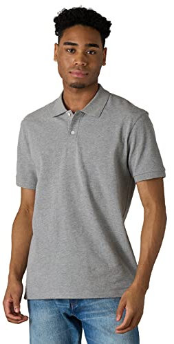 LAPASA Men's 100% Pique Cotton Polo Shirts Short Sleeve Classic Fit Spring/Summer 2024 M19 Heather Gray XL