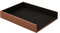 Eglooh - Minerva - Ablagefächer für Schreibtisch und Büro Leder Orange Braun - Bürobedarf Briefablage Papierablage Ablagekorb für DIN A4 - cm 32 x 24,2 x H.5 - Made in Italy