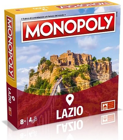 Winning Moves Monopoly Lazio City Brettspiele Erwachsene Brettspiele Brettspiele Kinder Brettspiele für 2 2 bis 6 Personen ab 8 Jahren