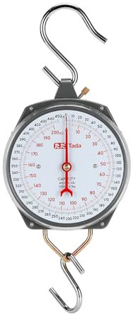 Robuste Hängewaage, 200 kg, Spielwaage mit großem 20,3 cm Zifferblatt, perfekt für Küche, Angeln, Jagd und Bauernhöfe