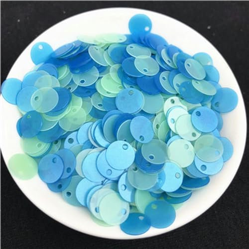 KUCOON 1 Packung, Verschiedene Größen, 6 mm, 8 mm, 10 mm, Flache runde Pailletten, matt glitzernde PVC-Pailletten, Pailletten für Damen, Bekleidungszubehör