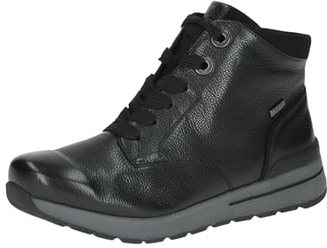 Caprice Damen Stiefel mit Schnürung aus Leder, Schwarz (BLACK COMB), 37
