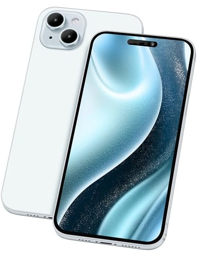 Perusha Gefälschte Telefon Modell [Ohne Logo] Dummy-Display Nicht funktionierende Replik Telefon Spielzeug für 15 Plus/Pro/Pro max (Für 15 Plus Blau Farbbildschirm)