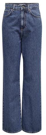 ONLY Damen Jeans Onlsilje Ex Hw STR Wide Dot729 DNM Noos