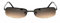 Rennec Sonnenbrille Schmal Rechteckig Klein Braun Verlaufsgetönt Damen Herren Edelstahl Festivalbrille
