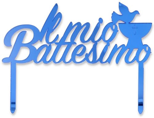 Cake Topper Taufe hellblau