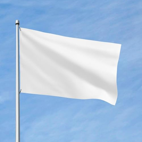 Zaqsxwdcefv Personalisierte Flagge mit eigenem Fototext, Logo, Bild, 90 x 150 cm, personalisierbar, für drinnen und draußen, doppelseitig, bedruckt, Weiß A