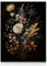 Dazzlewall Vintage Blumen Wandbilder Schwarze Botanische Leinwand Bilder Moody Poster Dunkel Academia Ästhetische für Schlafzimmer Wohnzimmer 30×40 cm Ungerahmt