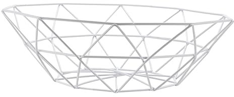 Amosfun Cesta De Almacenamiento Hierro Plato Fruta Drenaje Verduras Cesta Almacenamiento