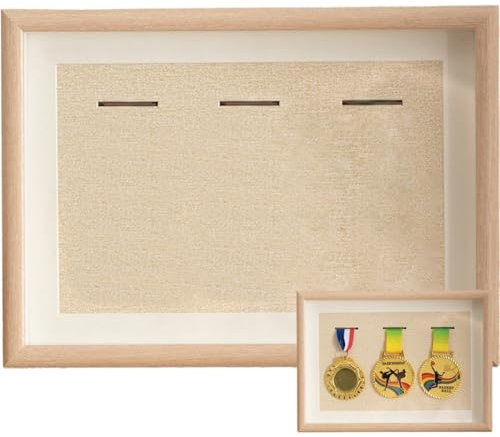 Vobumix Cornice per Esposizione Medaglie Cornice per Medaglie Custodia per Medaglie Scatola per Medaglie d'Onore per Esposizione Sport Militari Maratona Nuoto Triathlon