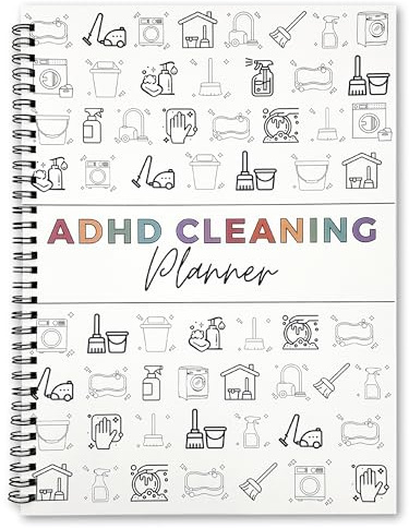 PICKONA ADHD Cleaning Planner Bundle Cleaning Schedule ADHD Planner for Adults Daily, Weekly, Monthly Household Cleaning Organizer with Task Checklists and Schedules