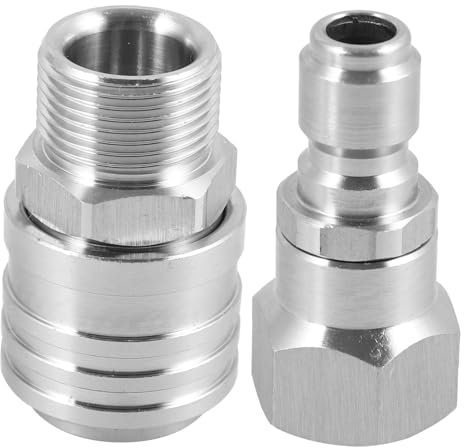 OKUMEYR 2Stücke Teiliges Hochdruckreiniger Schnellanschlussadapter Set Adapter Kompatibel mit Hochdruckreinigern Einfache Installation Langlebig Sicher