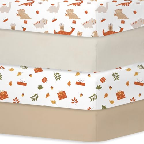 Little Grape Land Spannbettlaken 60x120cm, 4er Set Babybett Kinderbett | Weiche Mikrofaser, atmungsaktiv, mit 360° Rundum-Gummizug, Oeko-TEX zertifiziert und pflegeleicht für den täglichen Gebrauch.