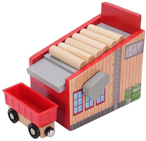 POENVFPO Holzstrecke Accessoires Beech Holz Eisenbahn Set 8-teilige Erweiterbare Layouts für mit Kreativem Bildungsspielzeug Sicherer und Robuster BAU