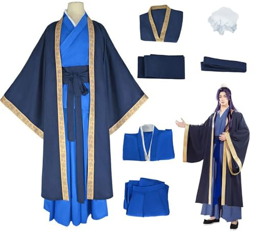 AnkekolyStar Jinshi Cosplay Kostüm Herren mit Perücke, Apothecary Diaries Anime, Hanfu für Erwachsene Halloween Karneval Cosplay Fasching Party (jinshi, S)