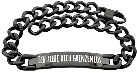 Generisch Armband Herren & Damen Mit Gravur – Partner Armbänder Aus Edelstahl Mit Individueller Lasergravur Für Paare – Personalisiert Mit Namen Und Daten – Personalisierter Schmuck
