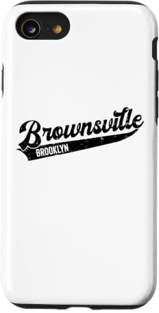 Hülle für iPhone SE (2020) / 7/8 Brownsville Brooklyn Typografisches Used-Look.