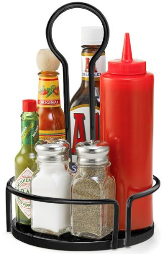Tablecraft BKDIA728 Versa Condiment Rack, Black, 18.5 cm