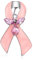 Empowerment Protective Guardian Angel Cristal F Ruban Rose Survivor Breast Cancer Broche Sensibilisation Pour Femmes Émail Plaqué Argent