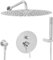 Welfenstein Unterputz Set 37-40HC13 Edelstahl Regendusche 40cm rund Montage-Box