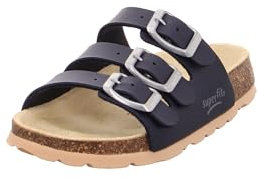 Superfit Jungen FUSSBETTPANTOFFEL Hausschuhe, BLAU 8000,Größe 35 EU,Weite M