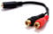 Plaqués Or 3,5 mm Stéréo Jack Femelle Vers 2 x Cinch RCA Femelles adaptateur câble Court