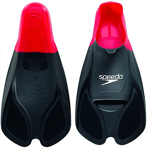 Speedo Biofuse Fin Au, Attrezzatura da Allenamento Unisex Adulto, Rosso/Nero, 35-36 EU