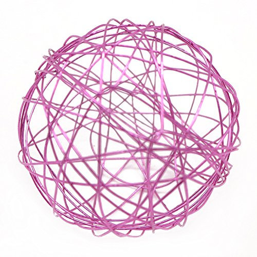 Drahtbälle 40 mm, 4 cm / 8 Stück in Klarsichtbox in PINK -10