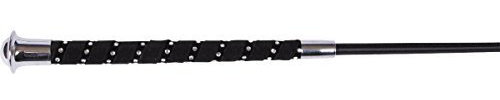 Eldorado Dressurgerte mit Glitzersteinen - schwarz - 120 cm