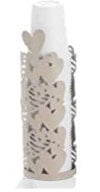Brandani 54271, portabicchieri Batticuore tortora in metallo