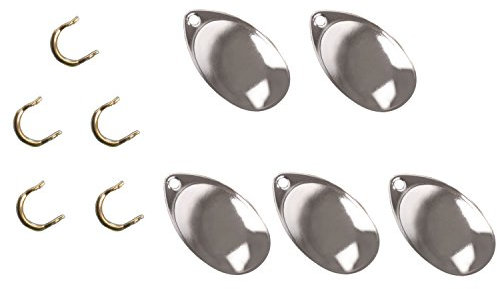 Paladin Spinnerblatt - 5 Spinnerblätter für Spinn- & Meeresvorfächer, Reizplättchen, Spinnerblättchen, Meeressystem, Modell:silberfarben, Länge/Gewicht:3.2cm - 3.0g