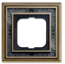 Busch-Jaeger Rahmen 1-Fach 1721-843 ms/antik Dekor Anth Busch-Dynasty Abdeckrahmen 4011395219195