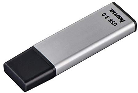 Hama 16GB USB-Stick USB 3.0 Datenstick (70 MB/s Datentransfer, USB-Stick mit Öse zur Befestigung am Schlüsselring, Speicherstick, Memory Stick mit Verschlusskappe, geeignet für Windows/MacBook) silber, 181051