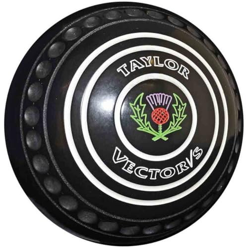 Taylor Bowls Vector-VS Set of 4, Black, Heavy, Size 3, Indoor, Resin, 3.2L, Progrip, Round, Eclectic Style